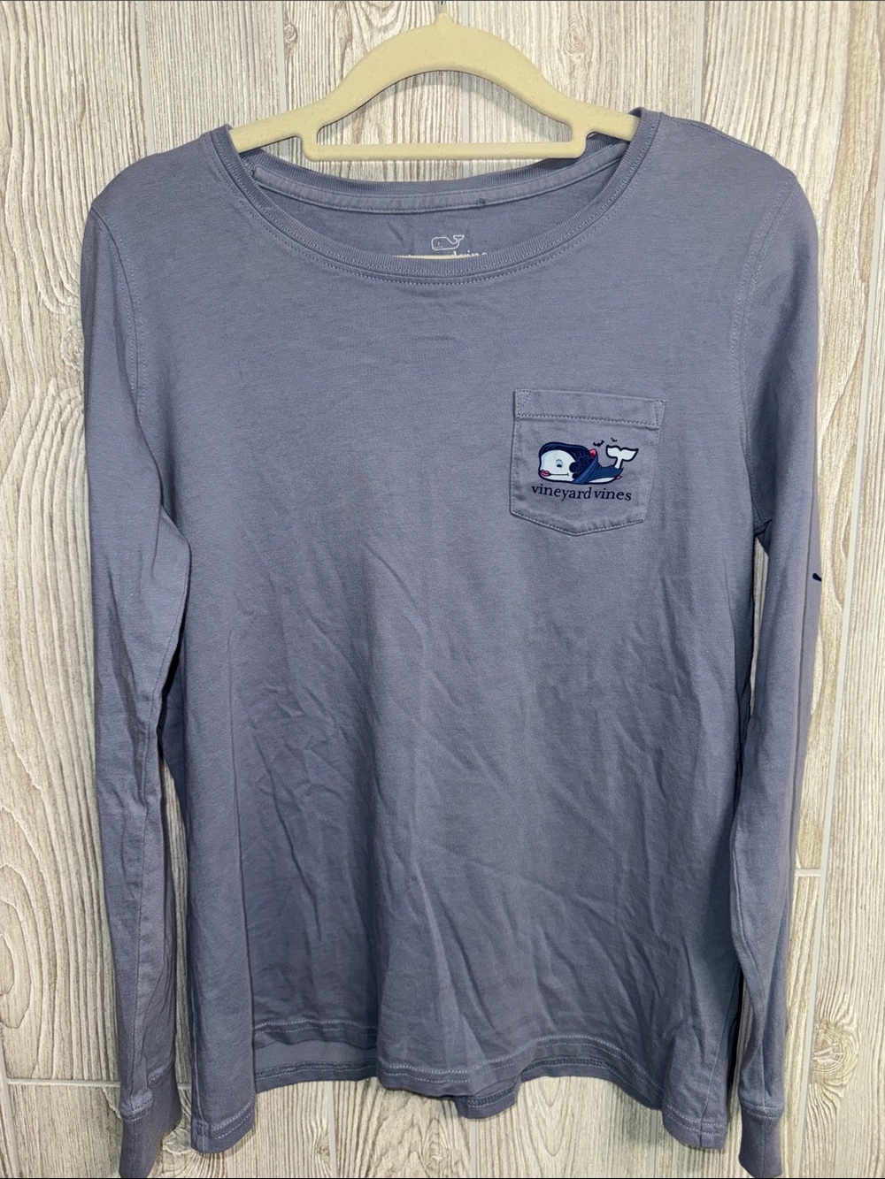 Vineyard Vines Long Sleeve Pocket Tee - Dusty Blue